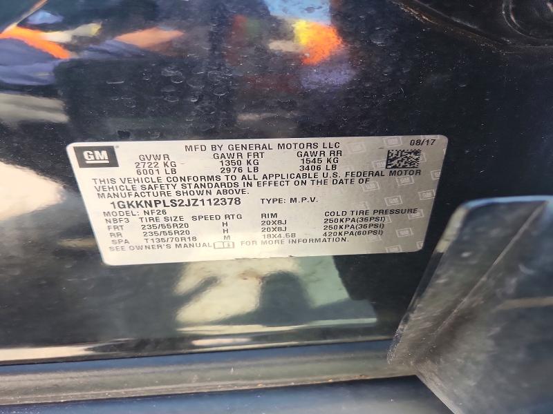 2018 Gmc Acadia მანქანა იყიდება აუქციონზე, vin: 1GKKNPLS2JZ112378, აუქციონის ნომერი: 60090156