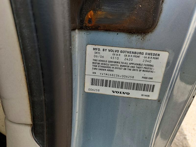 61962346 :رقم المزاد ، YV1MC68236J006258 vin ، 2006 Volvo C70 مزاد بيع