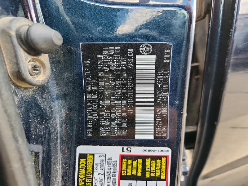 Aukcja sprzedaży 2020 Toyota Camry, vin: 4T1C11AK2LU882264, numer aukcji: 60712876