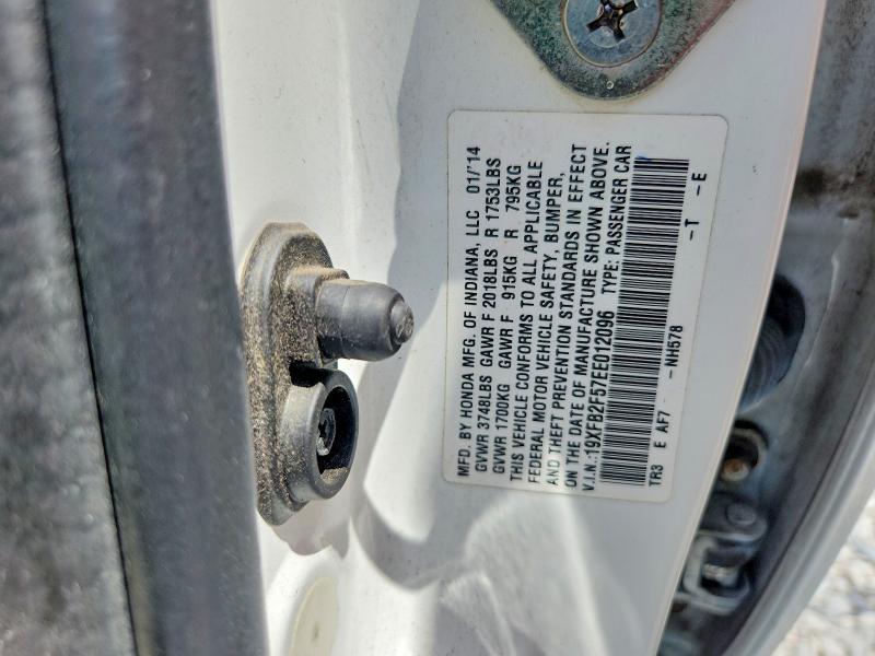 Продаж на аукціоні авто 2014 Honda Civic, vin: 19XFB2F57EE012096, номер лоту: 59711796