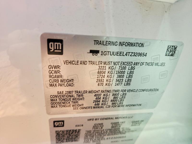 59201476 :رقم المزاد ، 1GTUUEEL4TZ320654 vin ، 2026 Gmc Sierra 1500 مزاد بيع