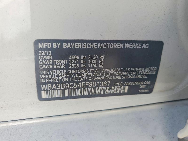 Aukcja sprzedaży 2014 Bmw 335, vin: WBA3B9C54EF801387, numer aukcji: 62133436