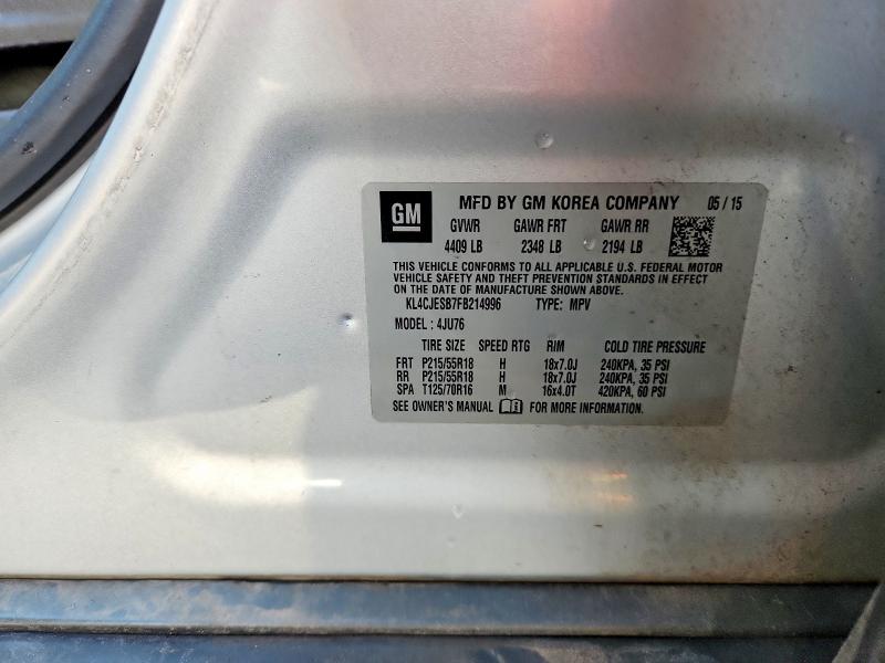 Продажа на аукционе авто 2015 Buick Encore, vin: KL4CJESB7FB214996, номер лота: 60787616