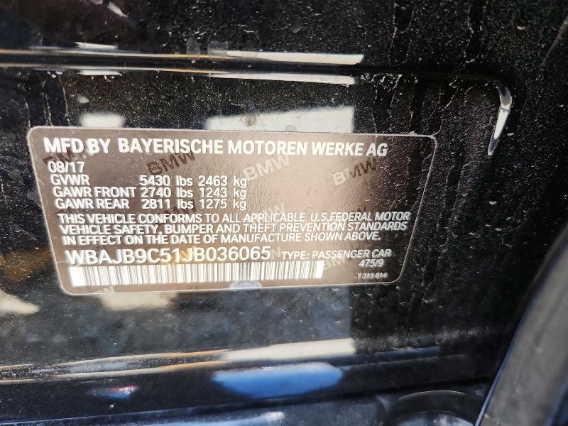 Aukcja sprzedaży 2018 Bmw M550xi, vin: WBAJB9C51JB036065, numer aukcji: 64717236