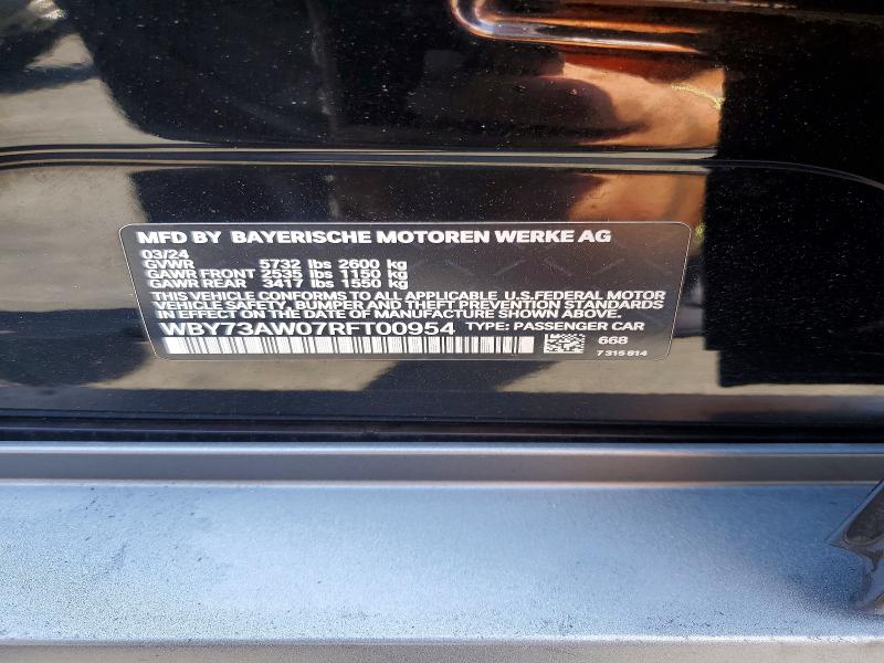 Продаж на аукціоні авто 2024 Bmw I4, vin: WBY73AW07RFT00954, номер лоту: 59865996