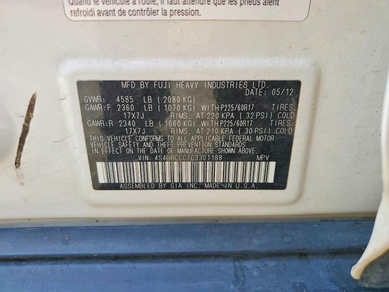 Продаж на аукціоні авто 2012 Subaru Outback, vin: 4S4BRCCC7C3301188, номер лоту: 61533136