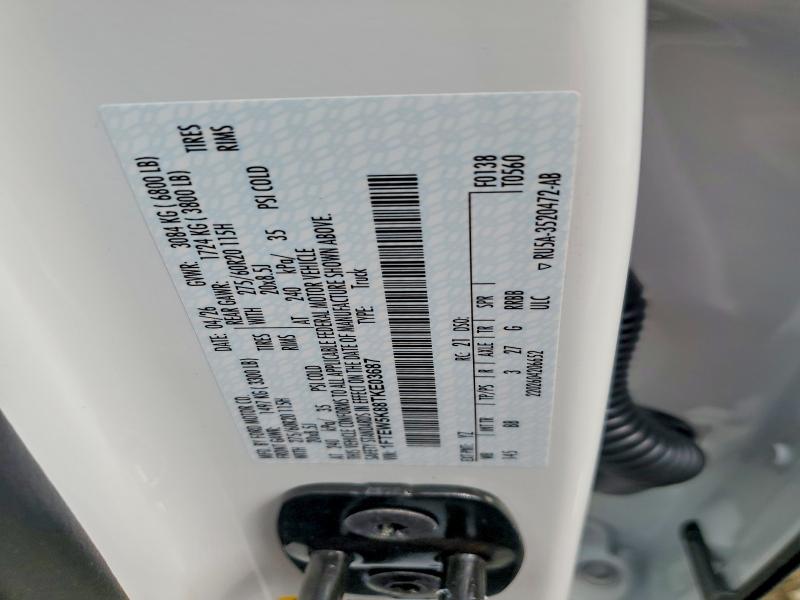 62837766 :رقم المزاد ، 1FTEW5K88TKE03687 vin ، 2026 Ford F150 مزاد بيع