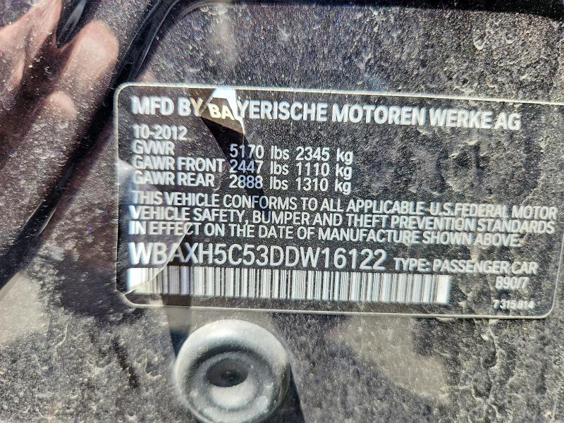 Продаж на аукціоні авто 2013 Bmw 528, vin: WBAXH5C53DDW16122, номер лоту: 60480556