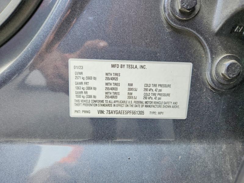 60963606 :رقم المزاد ، 7SAYGAEE5PF661305 vin ، 2023 Tesla Model Y مزاد بيع