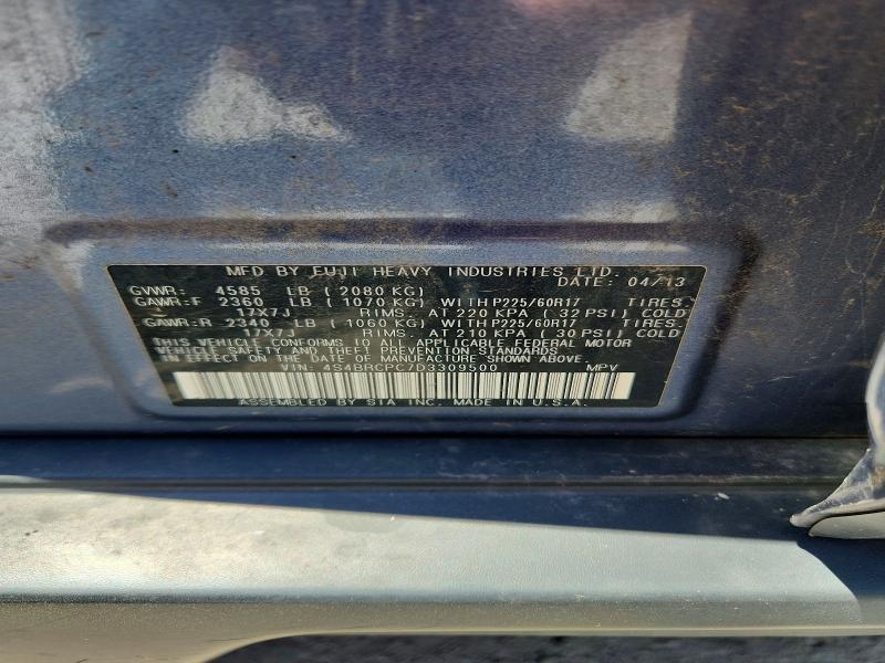 Aukcja sprzedaży 2013 Subaru Outback, vin: 4S4BRCPC7D3309500, numer aukcji: 61183716