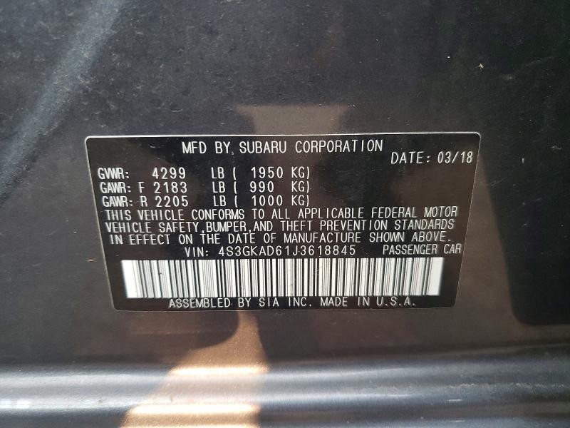Продажа на аукционе авто 2018 Subaru Impreza, vin: 4S3GKAD61J3618845, номер лота: 60513666