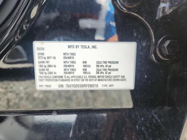 Auction sale of the 2024 Tesla Model Y, vin: 7SAYGDED8RF098018, lot number: 60970276