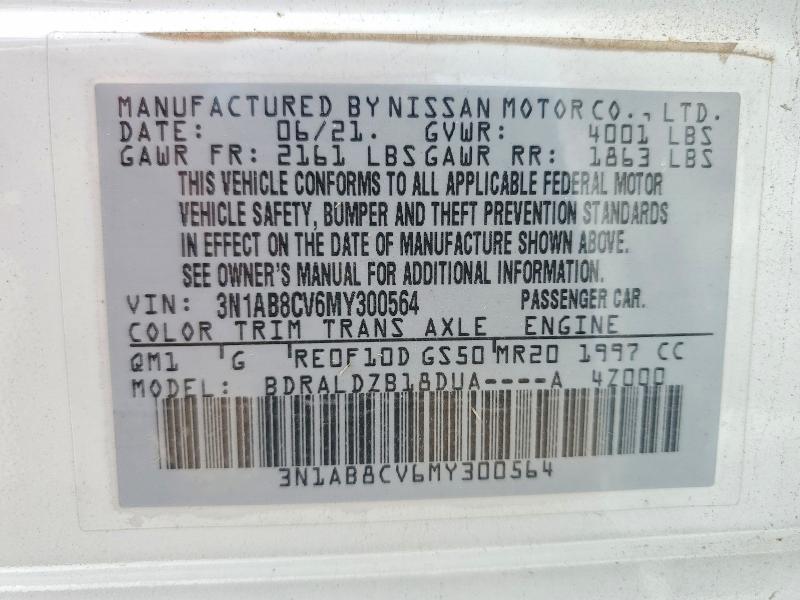 Продажа на аукционе авто 2021 Nissan Sentra, vin: 3N1AB8CV6MY300564, номер лота: 61314616