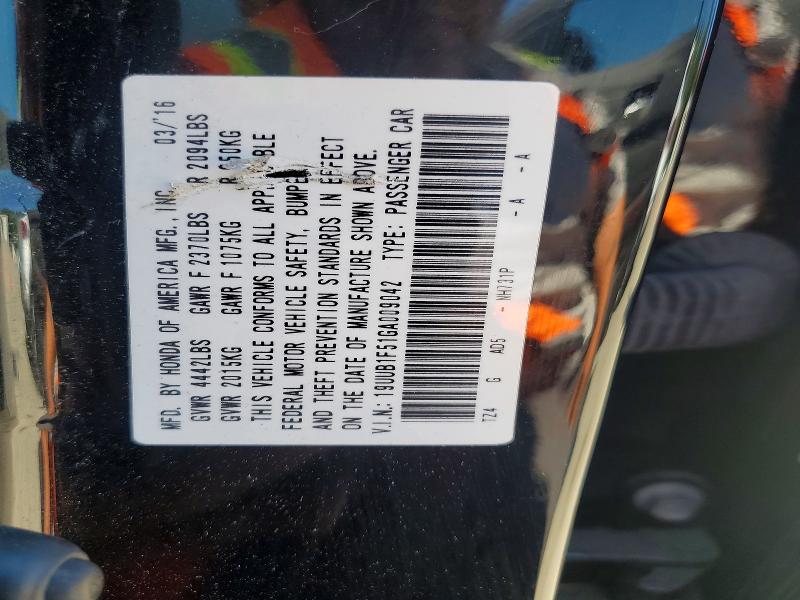 85982255 :رقم المزاد ، 19UUB1F51GA009042 vin ، 2016 Acura Tlx مزاد بيع