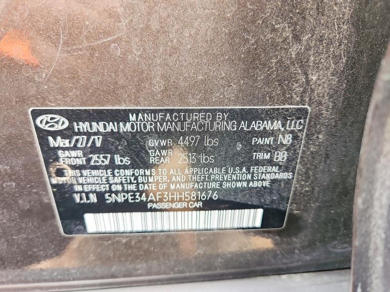 Продаж на аукціоні авто 2017 Hyundai Sonata, vin: 5NPE34AF3HH581676, номер лоту: 61165976