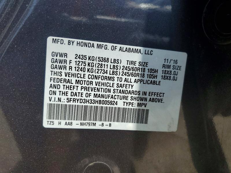 Aukcja sprzedaży 2017 Acura Mdx, vin: 5FRYD3H33HB005924, numer aukcji: 62344066