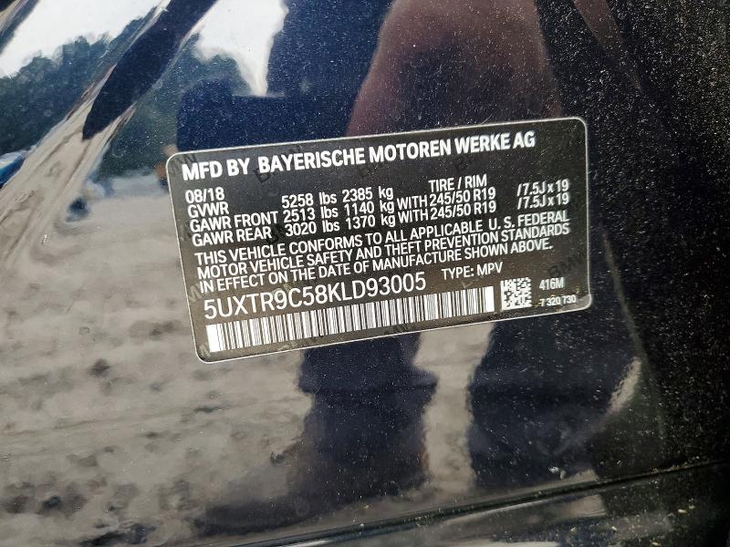 Продаж на аукціоні авто 2019 Bmw X3, vin: 5UXTR9C58KLD93005, номер лоту: 62766426