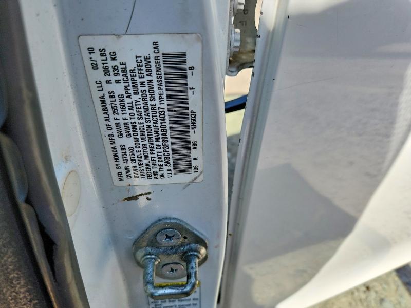 60888396 :رقم المزاد ، 5KBCP3F89AB014037 vin ، 2010 Honda Accord مزاد بيع