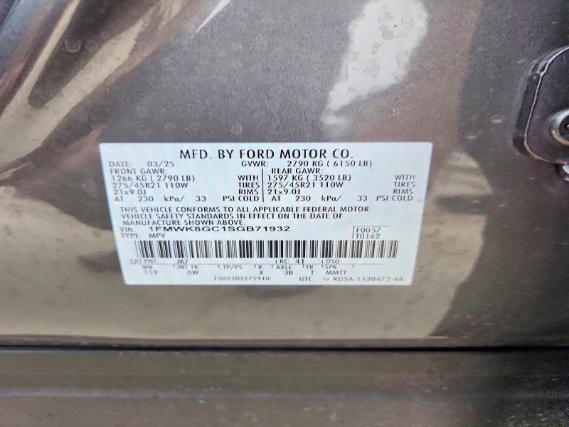 2025 Ford Explorer მანქანა იყიდება აუქციონზე, vin: 1FMWK8GC1SGB71932, აუქციონის ნომერი: 61551976