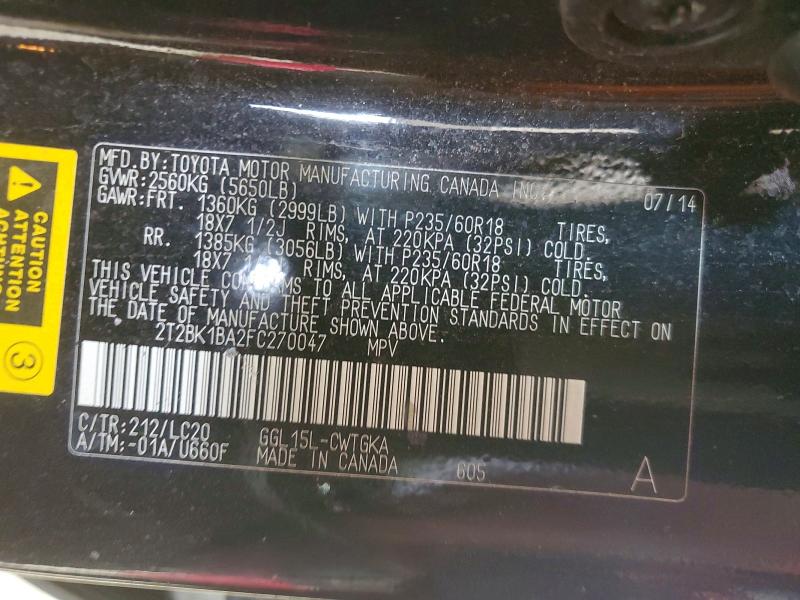 Aukcja sprzedaży 2015 Lexus Rx 350, vin: 2T2BK1BA2FC270047, numer aukcji: 58423856