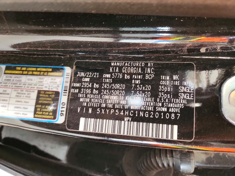 Продажа на аукционе авто 2022 Kia Telluride, vin: 5XYP54HC1NG201087, номер лота: 60883296