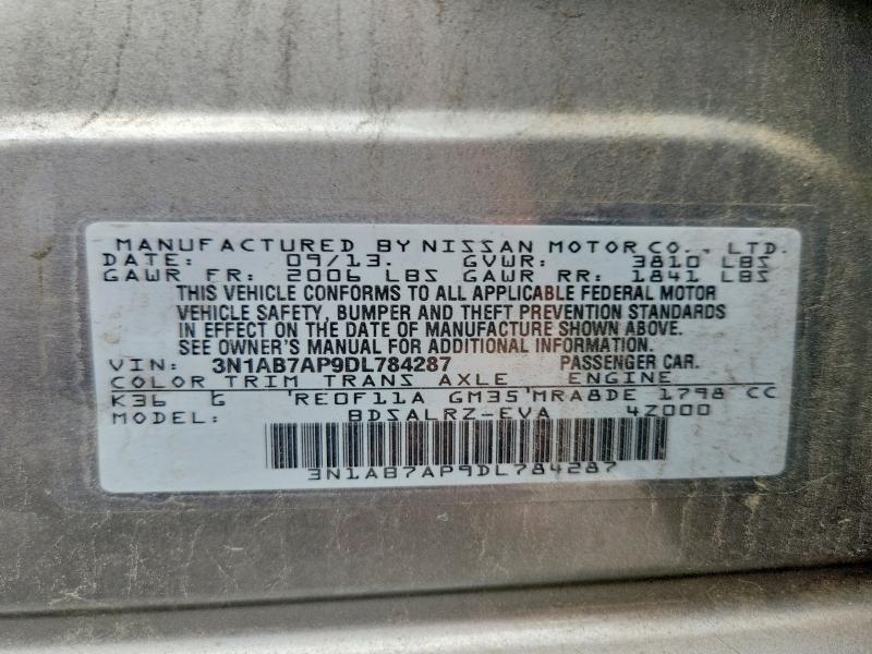 Aukcja sprzedaży 2013 Nissan Sentra, vin: 3N1AB7AP9DL784287, numer aukcji: 60187956