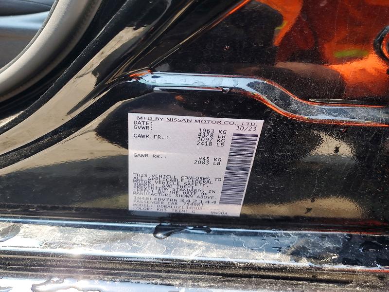 Продаж на аукціоні авто 2024 Nissan Altima, vin: 1N4BL4DV7RN342144, номер лоту: 62502536