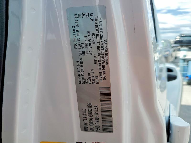 61005576 :رقم المزاد ، 1C4PJXEG3RW239496 vin ، 2024 Jeep Wrangler مزاد بيع