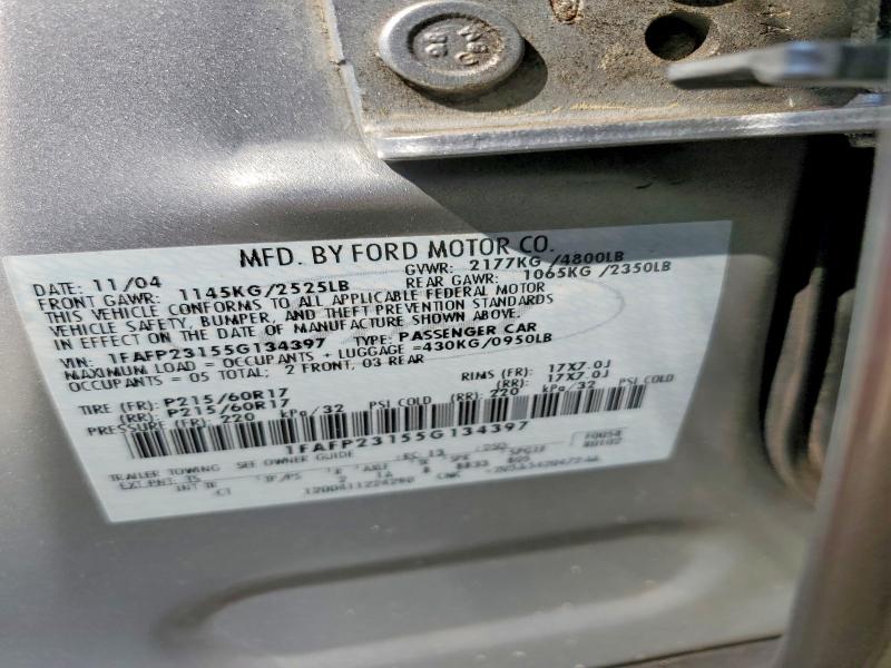 73345055 :رقم المزاد ، 1FAFP23155G134397 vin ، 2005 Ford Five Hundred مزاد بيع