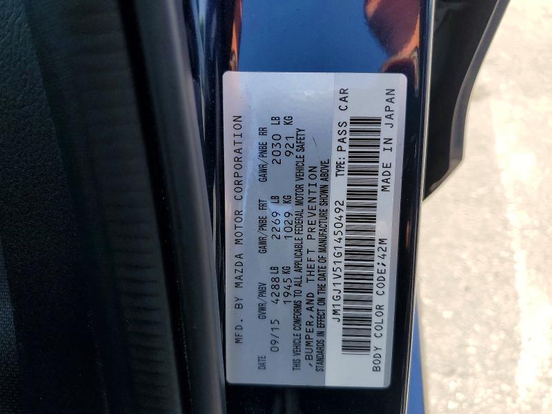 61476806 :رقم المزاد ، JM1GJ1V51G1450492 vin ، 2016 Mazda 6 مزاد بيع
