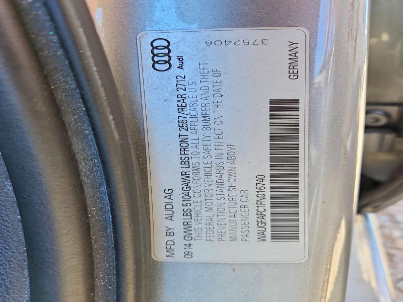 Продаж на аукціоні авто 2015 Audi A6, vin: WAUGFAFC1FN016740, номер лоту: 61156026