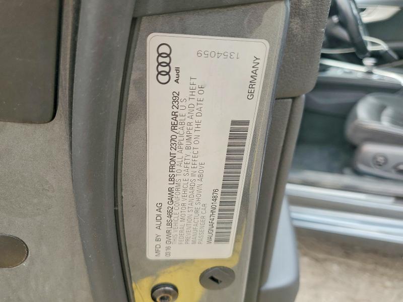 Продаж на аукціоні авто 2017 Audi A4, vin: WAUGNAF47HN014876, номер лоту: 60439306