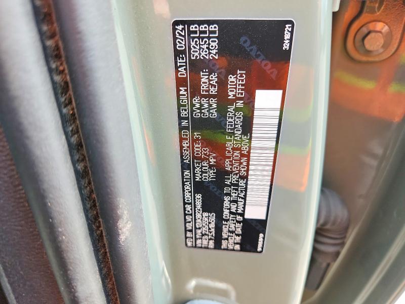 Aukcja sprzedaży 2024 Volvo Xc40, vin: YV4L12UK8R2348936, numer aukcji: 62651076
