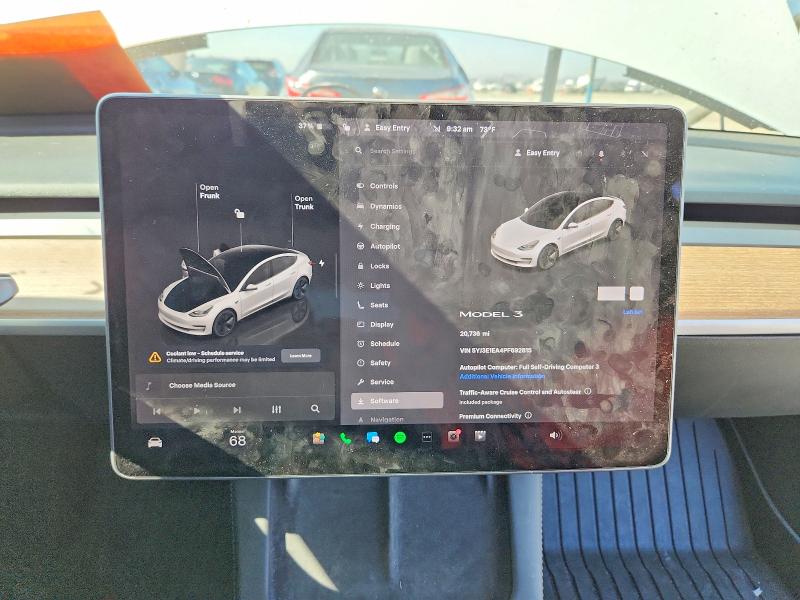 2023 Tesla Model 3 მანქანა იყიდება აუქციონზე, vin: 5YJ3E1EA4PF692815, აუქციონის ნომერი: 59899196