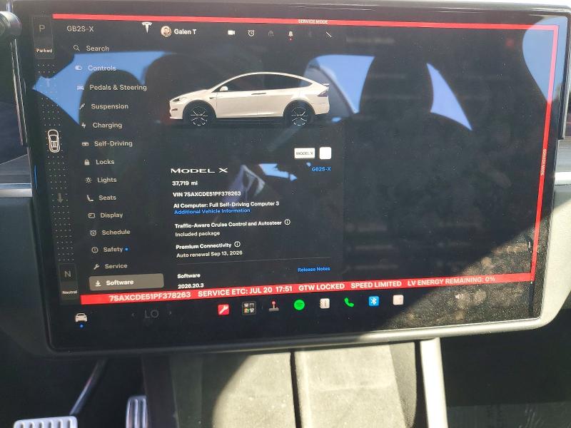 Aukcja sprzedaży 2023 Tesla Model X, vin: 7SAXCDE51PF378263, numer aukcji: 61585236