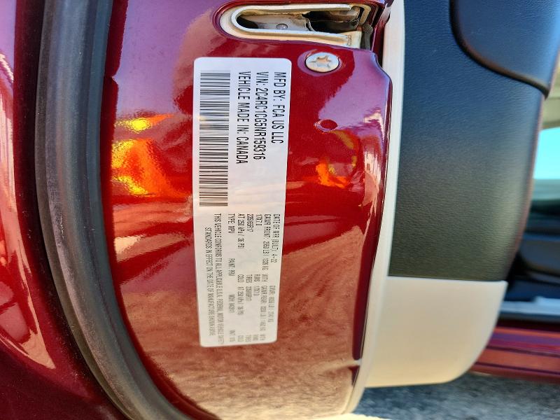 Продаж на аукціоні авто 2022 Chrysler Voyager, vin: 2C4RC1CG5NR159316, номер лоту: 60792216
