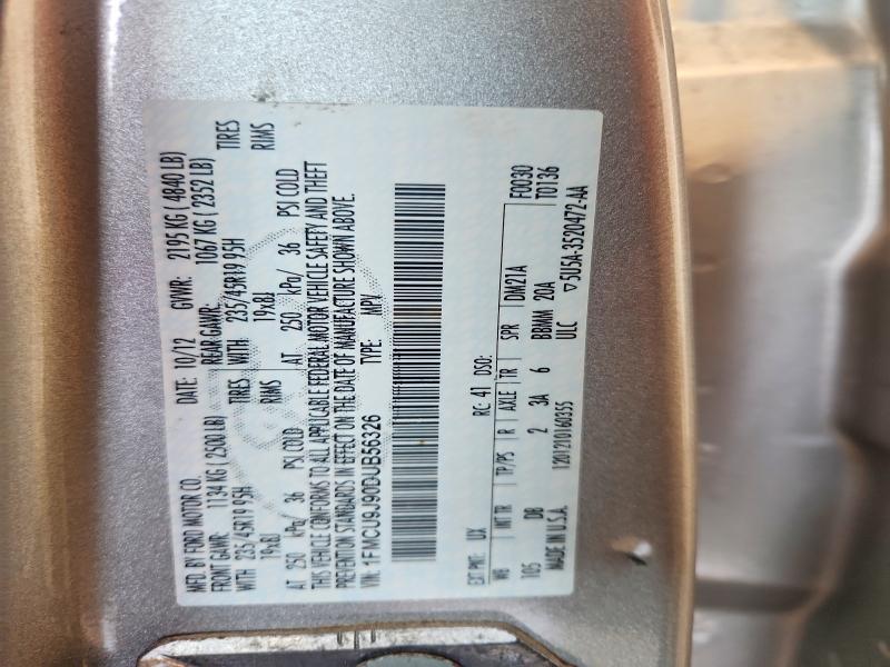 2013 Ford Escape მანქანა იყიდება აუქციონზე, vin: 1FMCU9J90DUB56326, აუქციონის ნომერი: 61402896