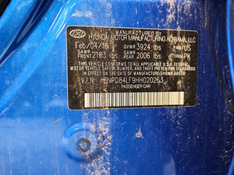 2017 Hyundai Elantra მანქანა იყიდება აუქციონზე, vin: 5NPD84LF9HH020263, აუქციონის ნომერი: 63178696