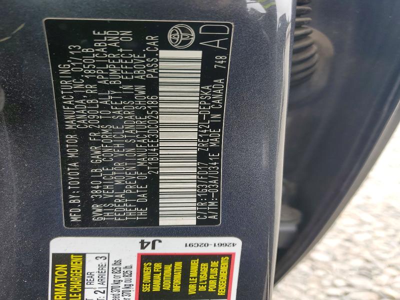 61816776 :رقم المزاد ، 2T1BU4EE3DC025186 vin ، 2013 Toyota Corolla مزاد بيع