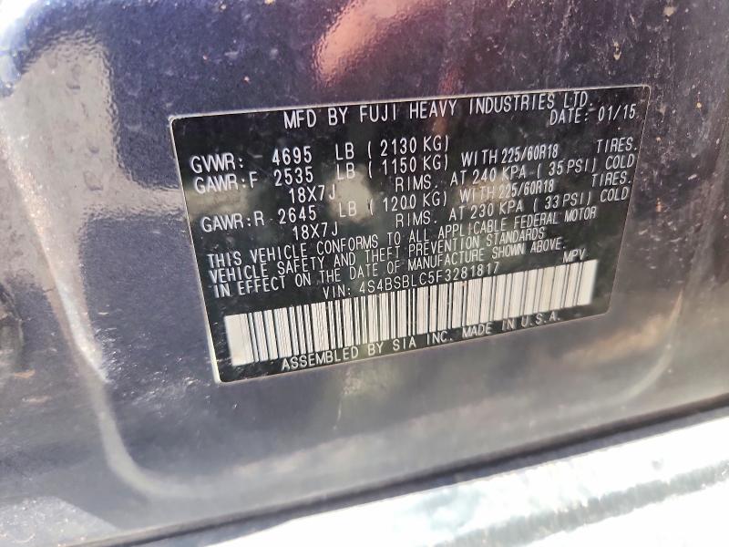 Aukcja sprzedaży 2015 Subaru Outback, vin: 4S4BSBLC5F3281817, numer aukcji: 58990976