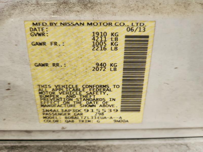 60625966 :رقم المزاد ، 1N4AL3AP3DC915539 vin ، 2013 Nissan Altima مزاد بيع