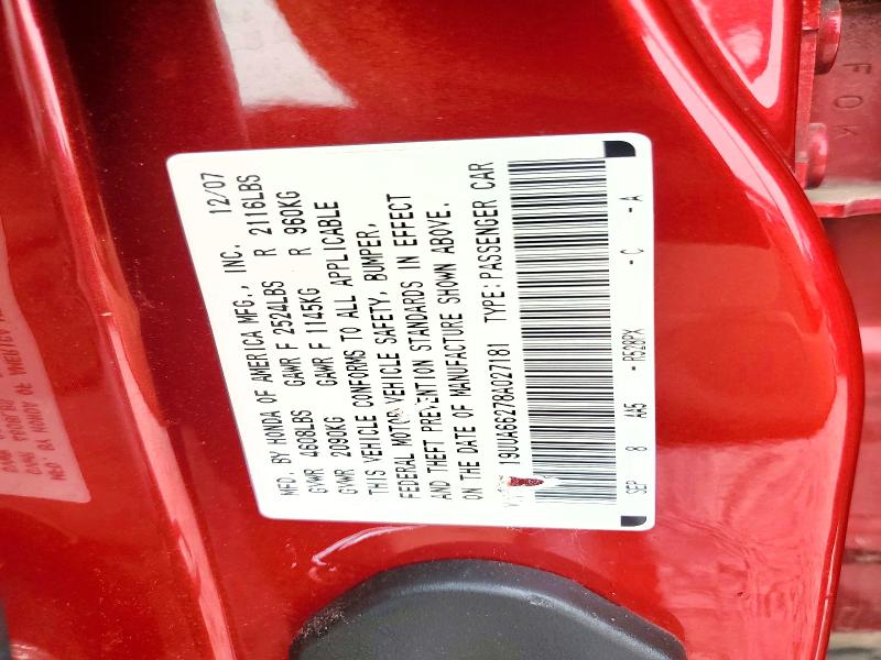 Продаж на аукціоні авто 2008 Acura Tl, vin: 19UUA66278A027181, номер лоту: 60896286