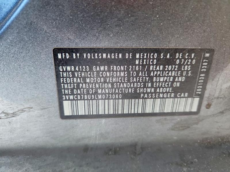 Aukcja sprzedaży 2020 Volkswagen Jetta, vin: 3VWCB7BU9LM073060, numer aukcji: 61953836