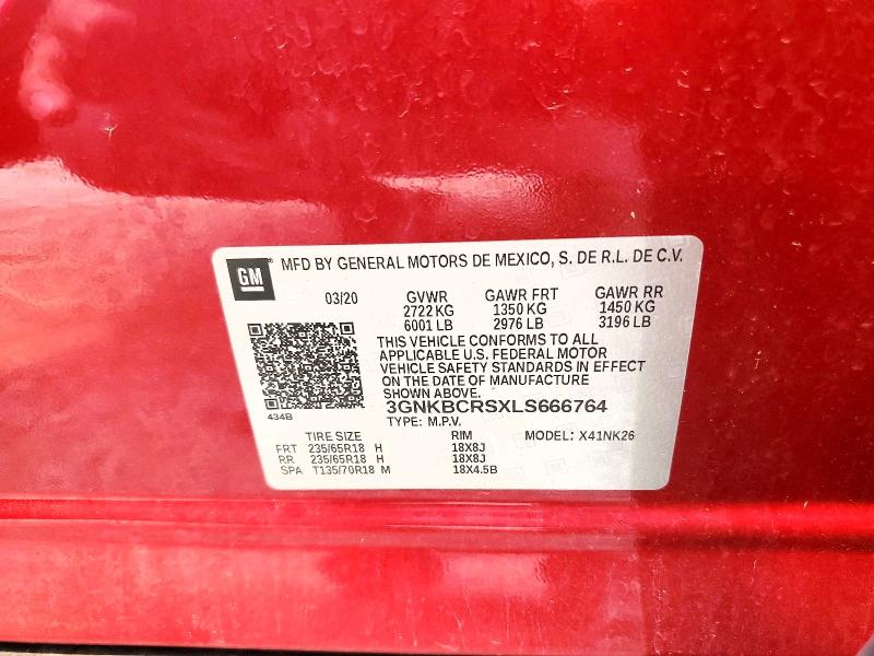Aukcja sprzedaży 2020 Chevrolet Blazer, vin: 3GNKBCRSXLS666764, numer aukcji: 61397466