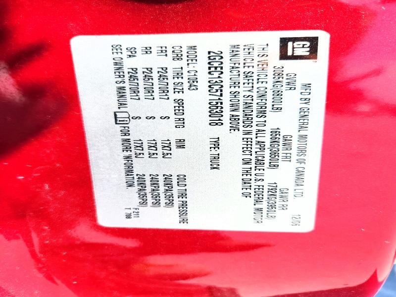 2007 Chevrolet Silverado მანქანა იყიდება აუქციონზე, vin: 2GCEC13C571563018, აუქციონის ნომერი: 59094626