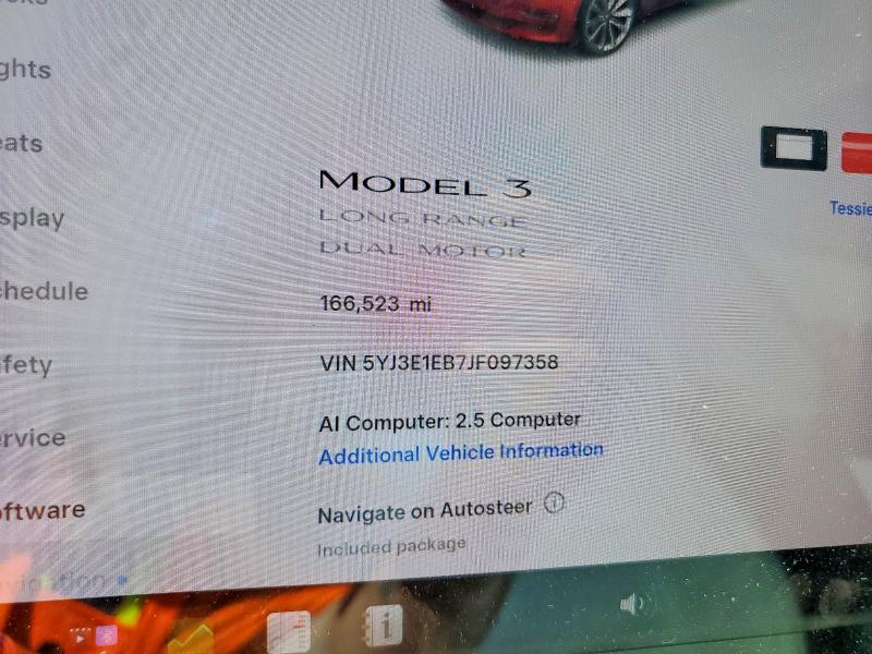 2018 Tesla Model 3 მანქანა იყიდება აუქციონზე, vin: 5YJ3E1EB7JF097358, აუქციონის ნომერი: 62941426