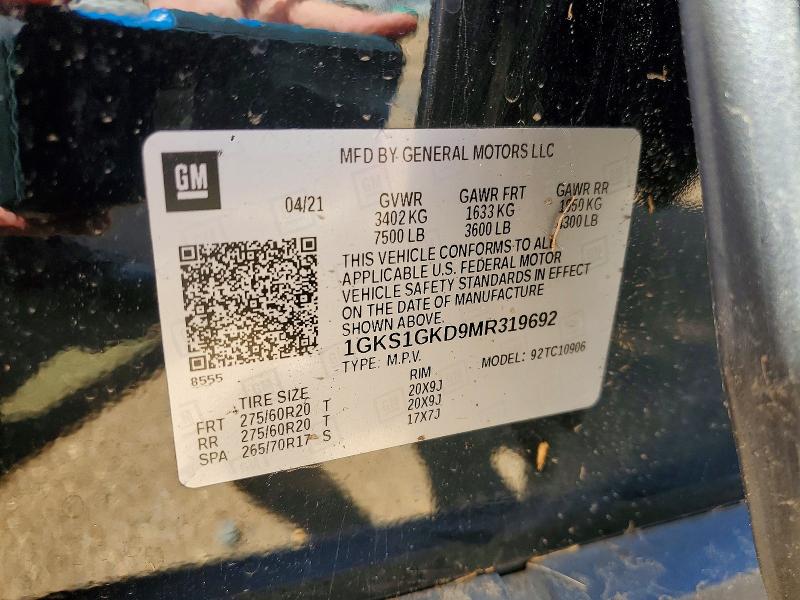 Продажа на аукционе авто 2021 Gmc Yukon Xl, vin: 1GKS1GKD9MR319692, номер лота: 61428176