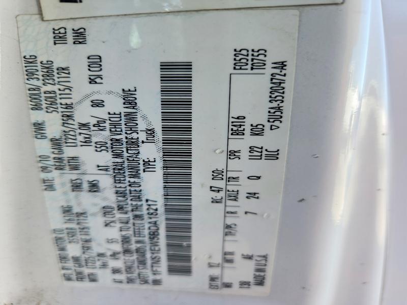 Aukcja sprzedaży 2011 Ford Econoline, vin: 1FTNS1EW5BDA18217, numer aukcji: 62661226