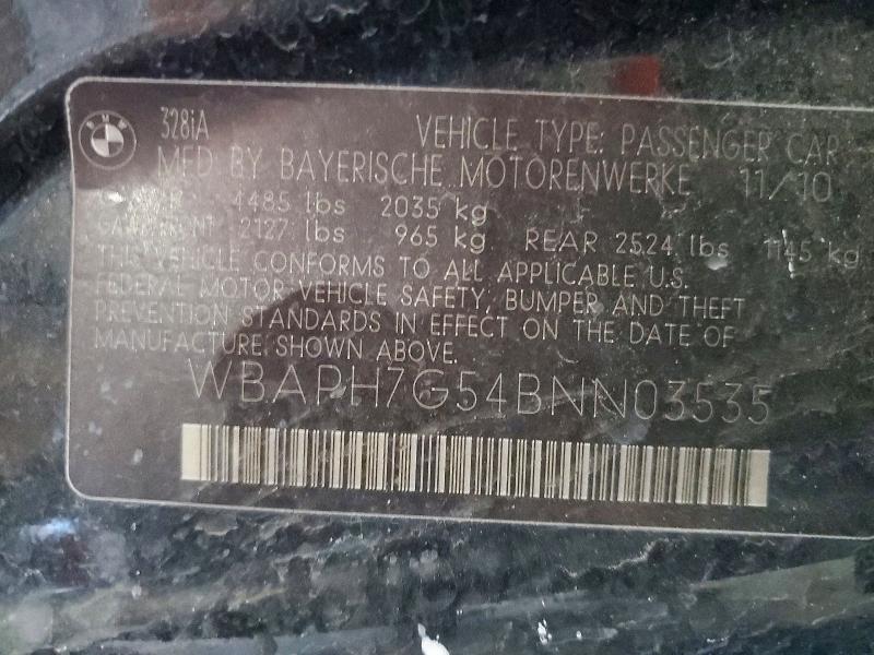 Aukcja sprzedaży 2011 Bmw 328, vin: WBAPH7G54BNN03535, numer aukcji: 61147636