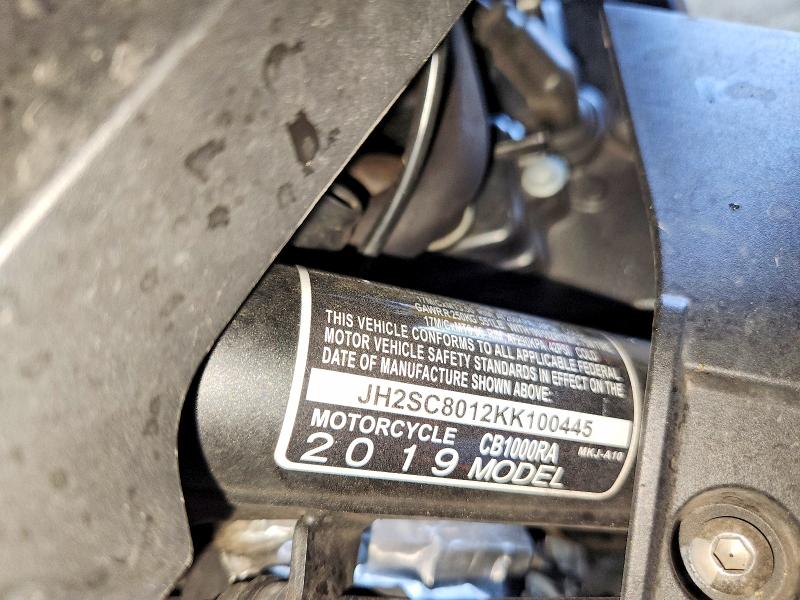 Продажа на аукционе авто 2019 Honda Cb1000, vin: JH2SC8012KK100445, номер лота: 60227626